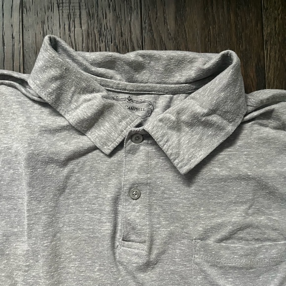 James Campbell, grey polo t-shirt, size Large - Picture 4 of 4